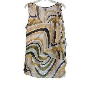 Women's Multicolor Sleeveless Top Sz 1x Nwt